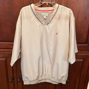 Cutter & Buck Men’s khaki v-neck golf windbreaker sports shirt size XL